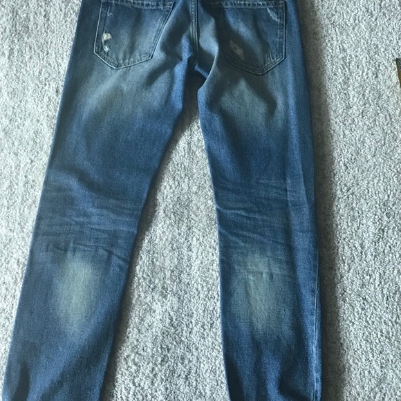 Zara Distressed Denim Jeans With Rips - Picture 3 of 3